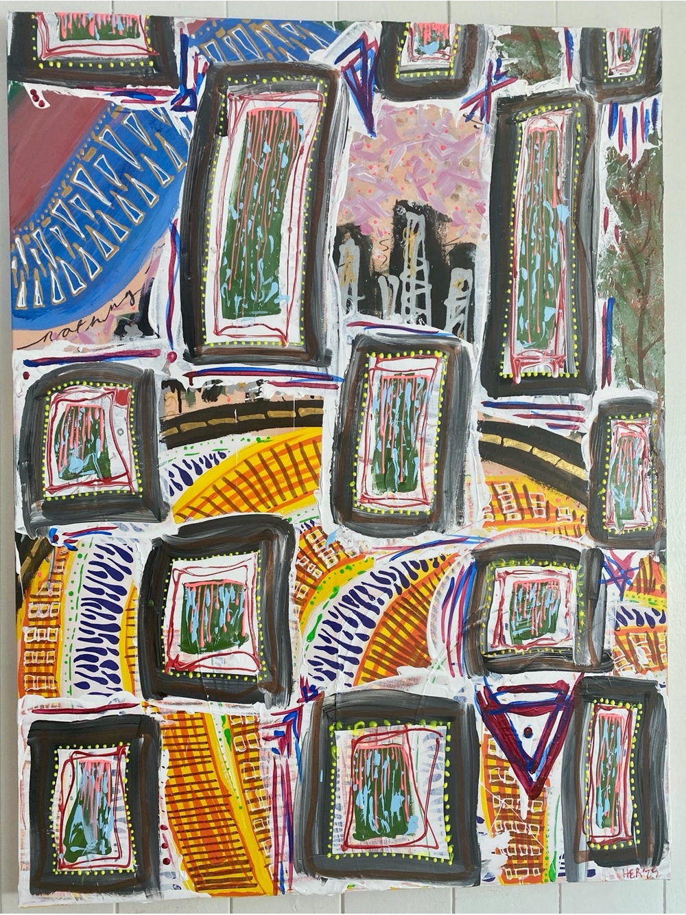 HANDMADE Original Abstract Modern Painting | 'nothing new under the sun' by me